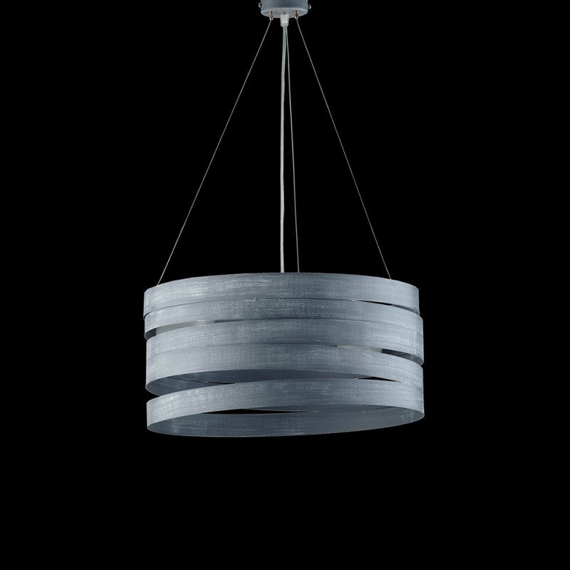 Lustre suspension shabby en fer gris à trois lumières 45x h20 cm