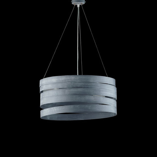 Lustre suspension shabby en fer gris à trois lumières 45x h20 cm