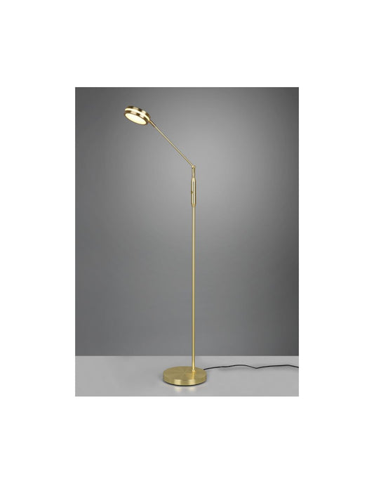 Lampadaire Laiton Satiné Disco Touch Led Orientable Franklin Trio Lighting