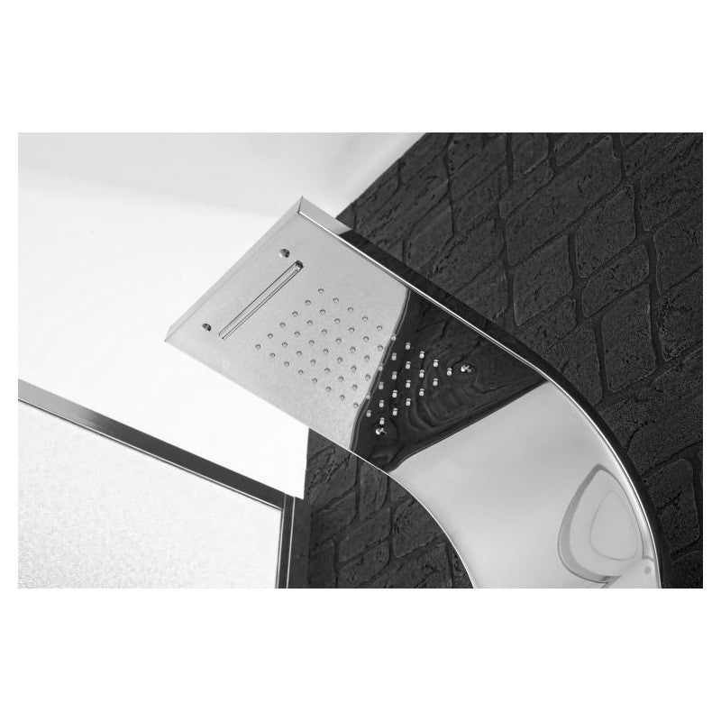 Colonne de douche murale en acier ligne MIAMI 150x22x45 cm