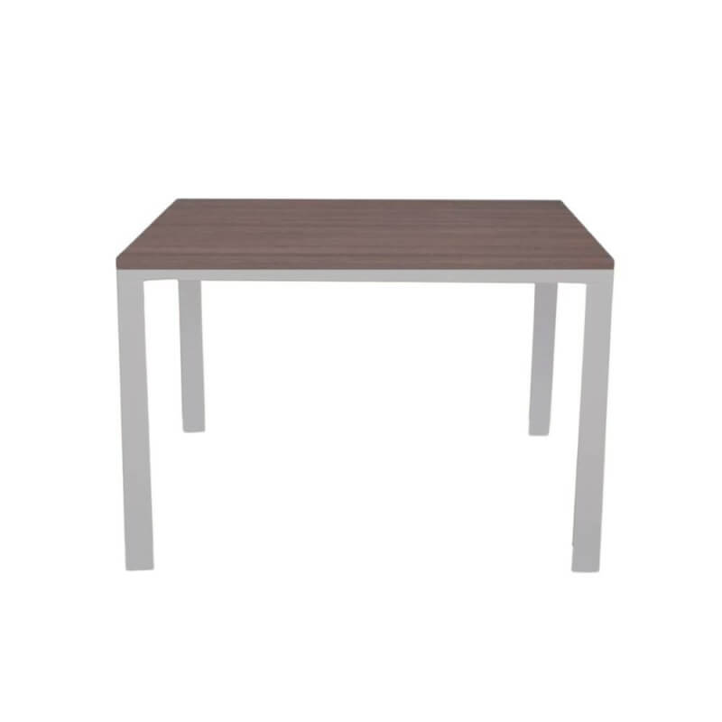 Table rectangulaire 120x80 structure blanche et plateau mélèze gris Monster