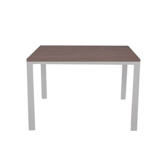 Table rectangulaire 120x80 structure blanche et plateau mélèze gris Monster