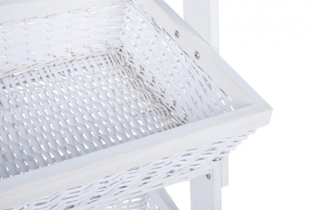 Darik Présentoir 3 Paniers SVAS Blanc 60x45x200h cm