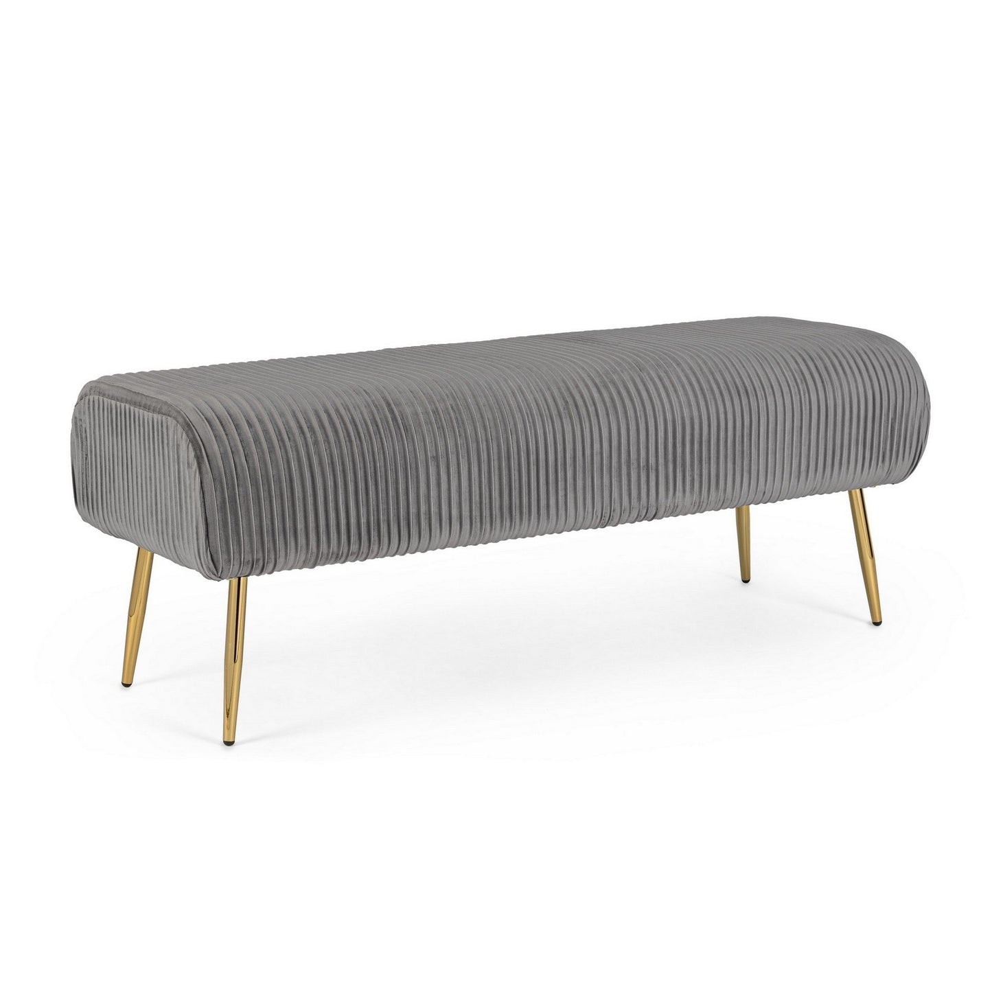 Banquette 2 places Selena en velours gris