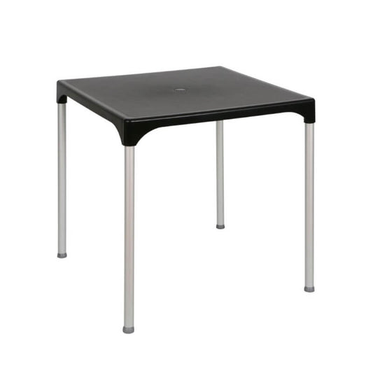 Table carrée noire en polypropylène Prime 70x70