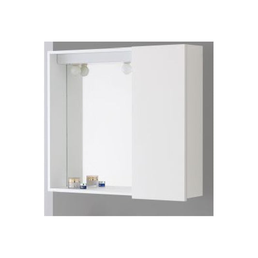 Miroir de salle de bain avec porte blanche 67x16x h60,5 cm