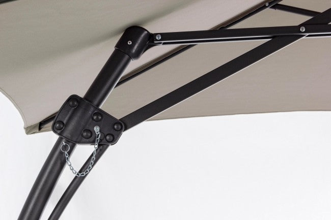 Parasol de jardin avec bras diamètre 300x h253 cm SORRENTO Anthracite-Gris Tourterelle