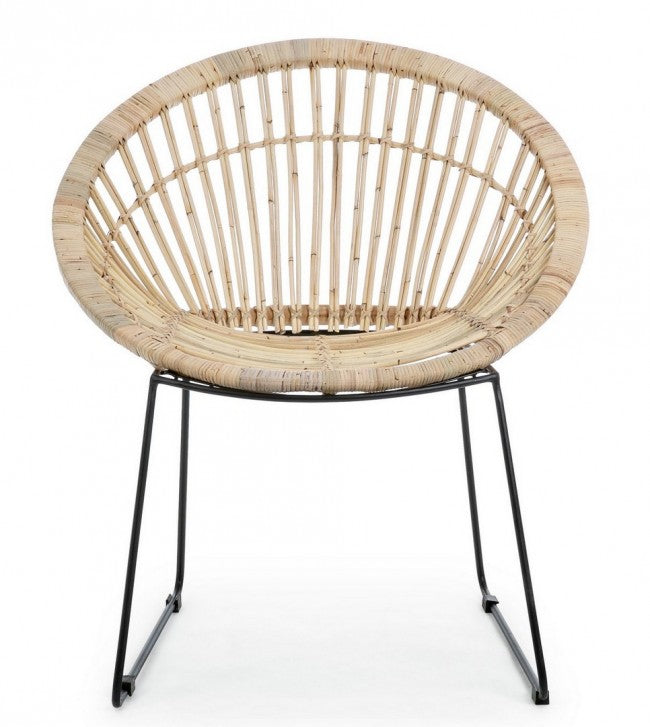 Fauteuil Cayes naturel rustique