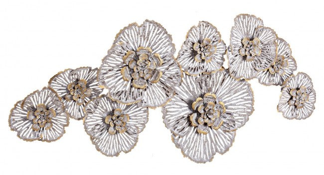 Décoration murale florale en fer Aurum 115 x 54 cm