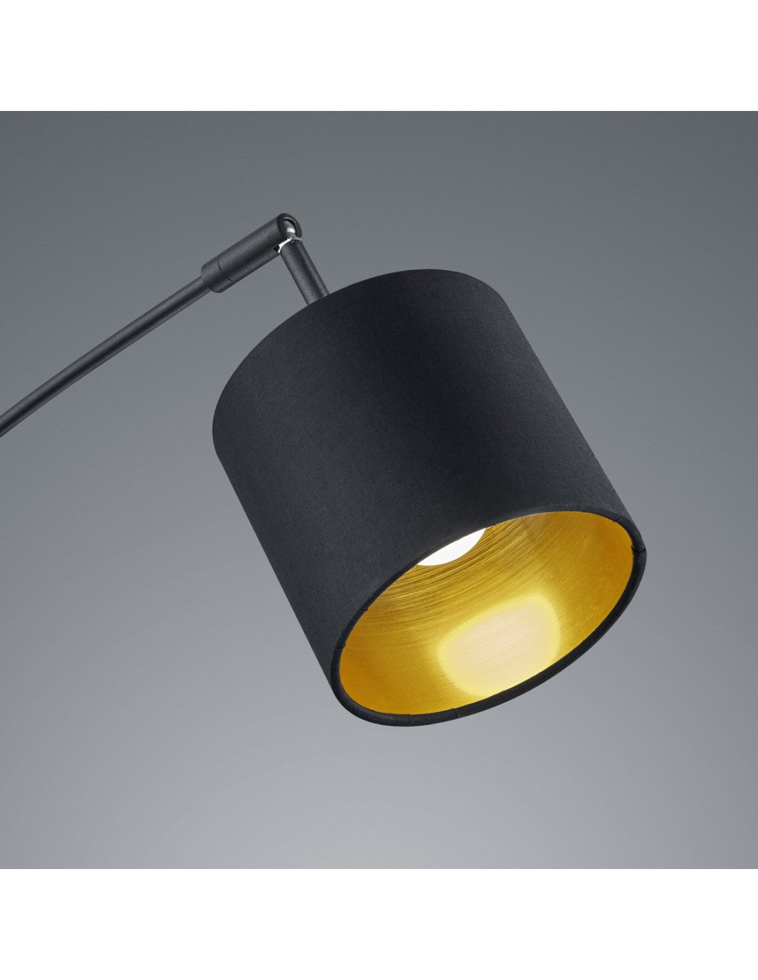 Lampadaire Tommy Nero 5xE14 Tissu Noir-Or H200 cm Trio Lighting
