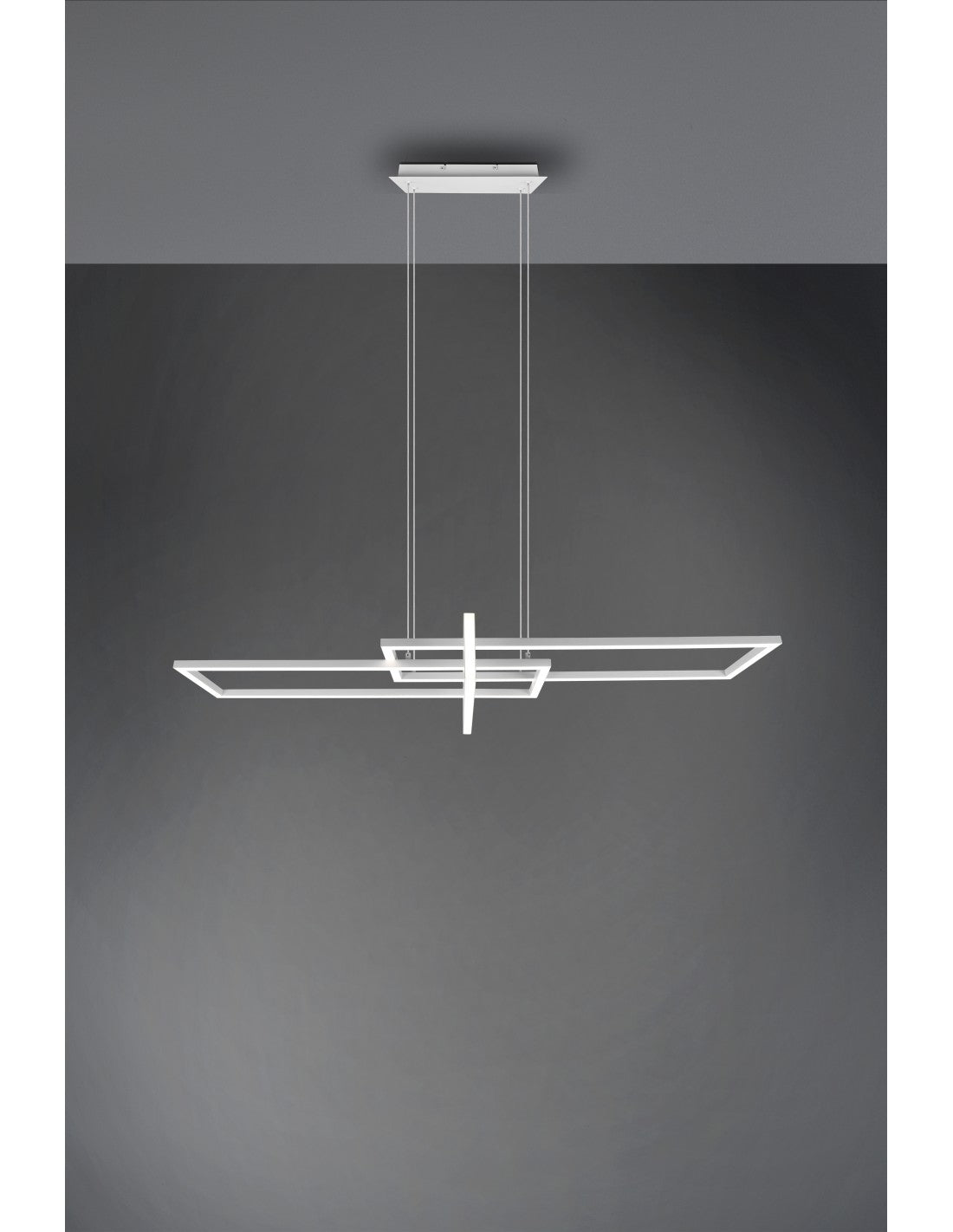 Salinas Suspension 3 Rectangles LED 34w Blanc L110 cm Dimmable Trio Éclairage