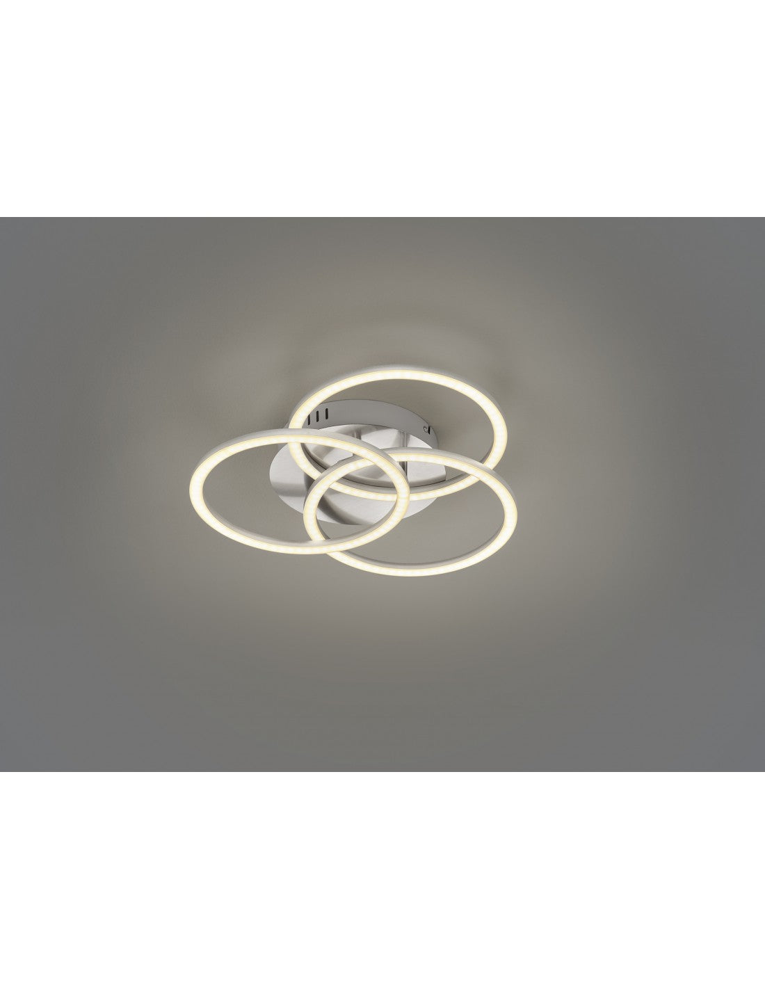 Plafonnier 3 anneaux orientables LED Dimmer Circle Nichel Trio Lighting