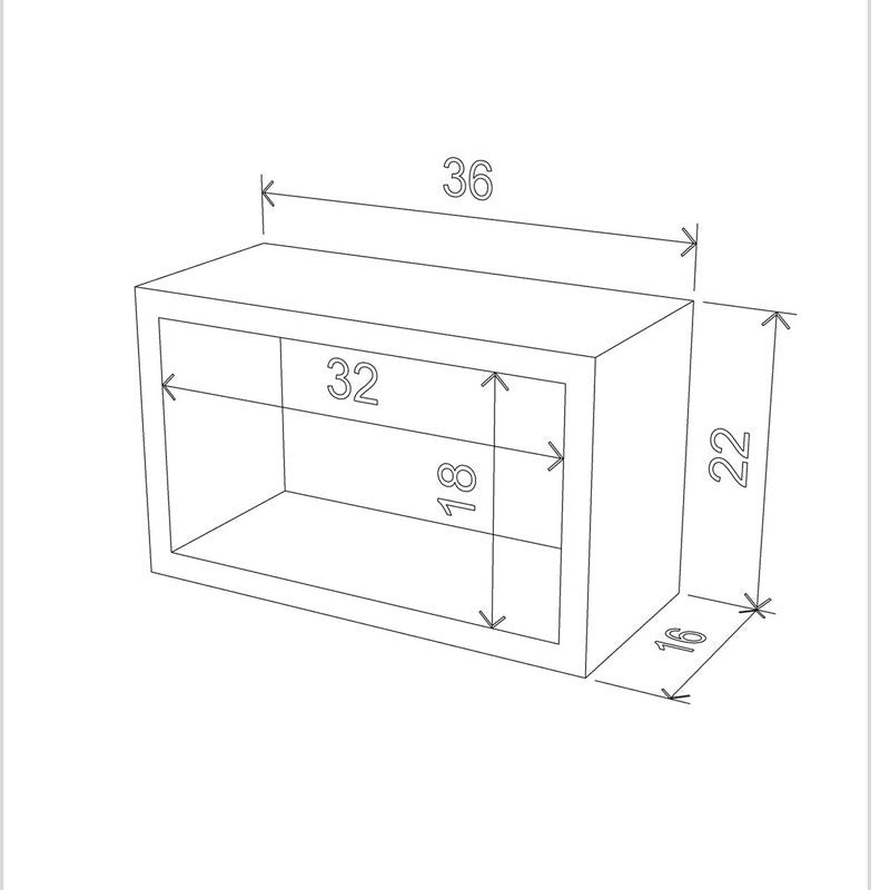 Tableau rectangulaire Monroe décoration murale 36 x 18 x 22 h cm