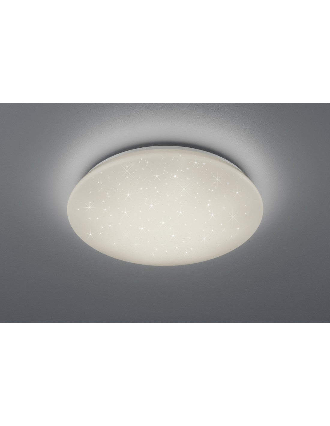 Plafonnier LED IP44 dimmable Potz Blanc Pailleté Ø50 cm Trio Lighting