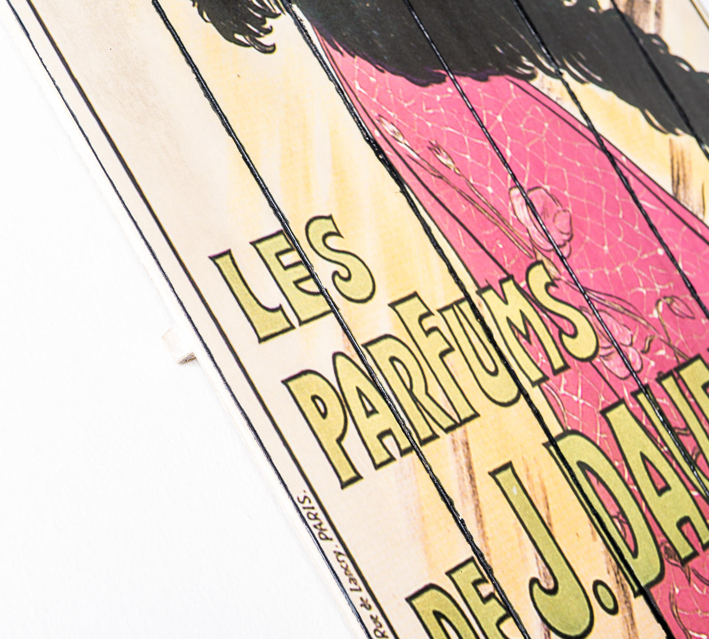 Impression sur bois avec toile multicolore 60x100 cm