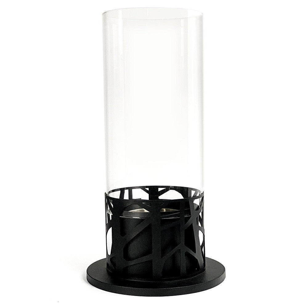 Cheminées au bioéthanol noires sur pied 20,3 x 20,3 xh 50 cm