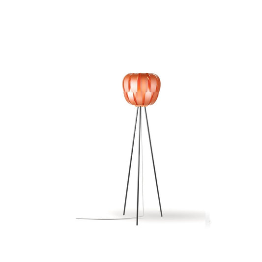 Lampadaire trépied en métal cuivré Cm. 42x165h
