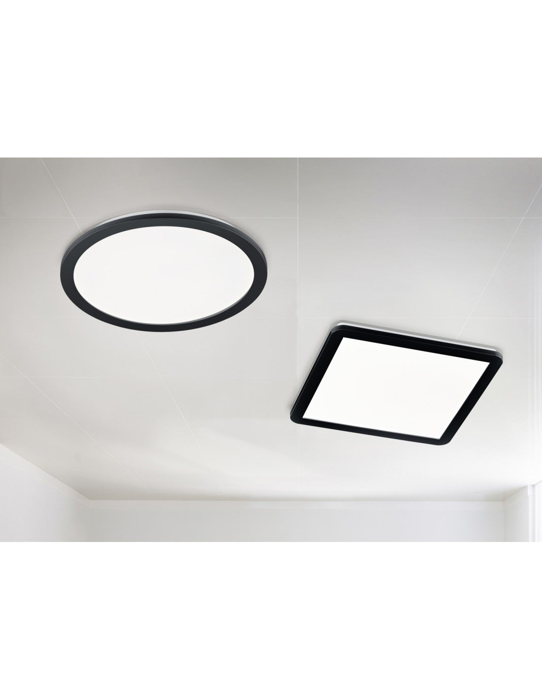 Plafonnier LED Carré Dimmable 22w Camilla Noir IP44 Trio Lighting