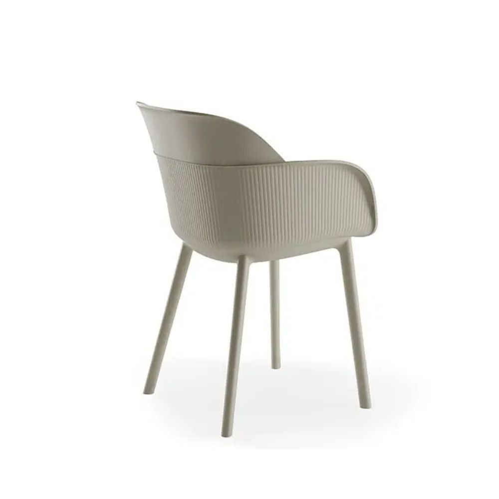 Fauteuil Shell-P gris béton