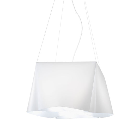 Suspension 3 Lumières Blanc en Métal Chromé Cm. 59 x 31h