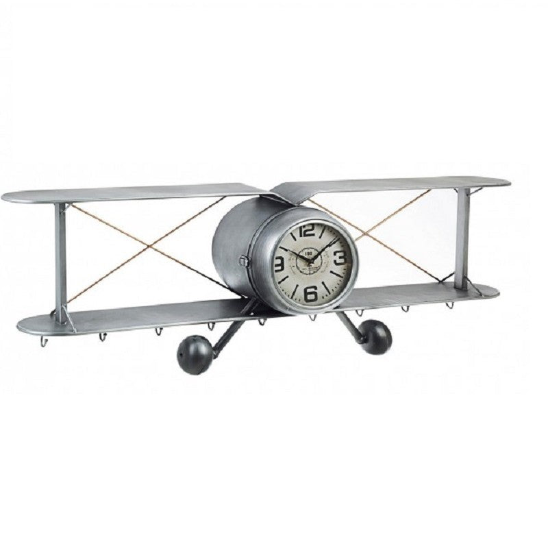 Horloge murale Charles 9 crochets 129x22x40h cm