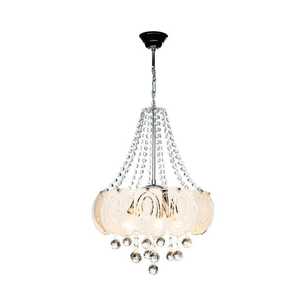 Yon MDL3973 plafonnier argenté décoré de pierres effet verre et cristal