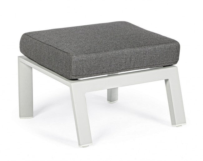 Pouf en aluminium avec coussin lunaire Kledi