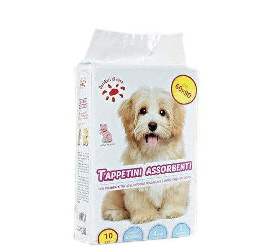Lot de 10 tapis absorbants pour chiens et chats 60x90