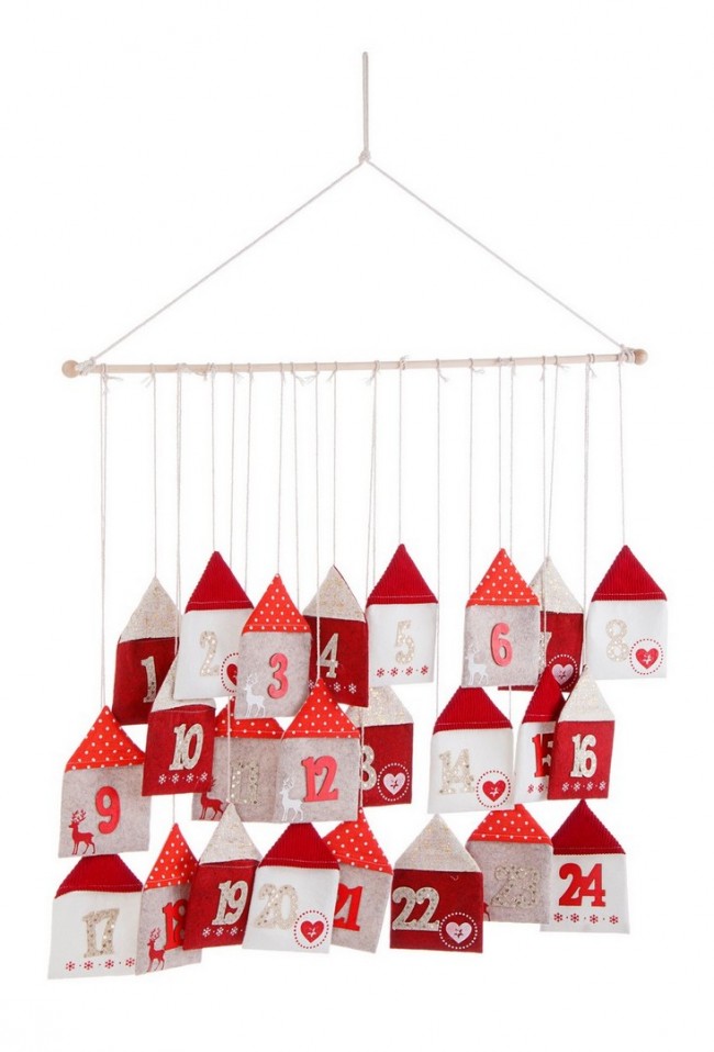 4x Calendrier de l'Avent Harry House Rouge 60X7