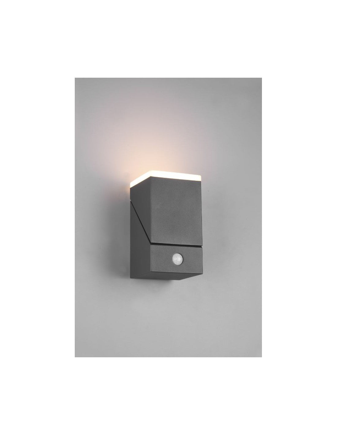 Applique LED réglable Avon en aluminium anthracite IP54 avec détecteur de mouvement Trio d'éclairage