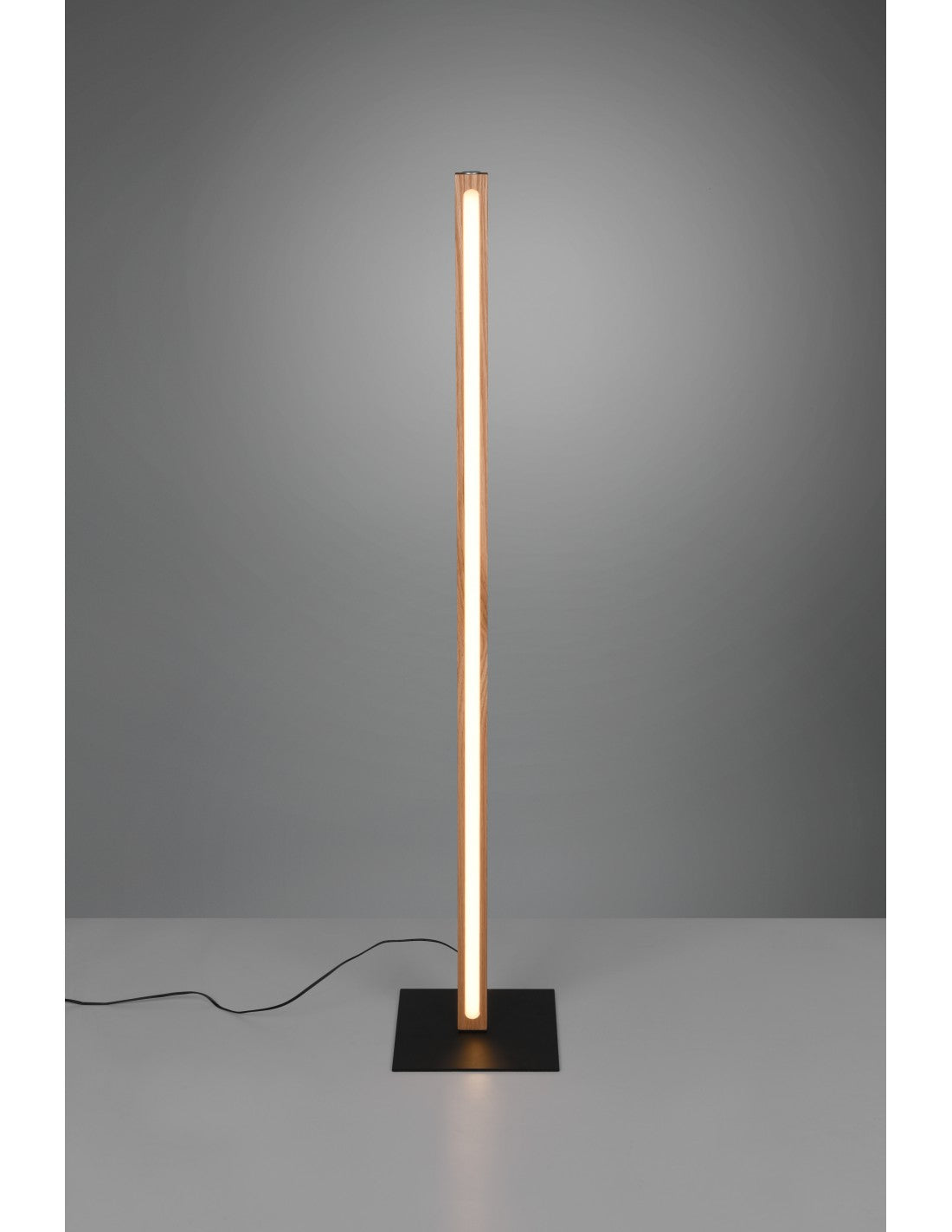 Lampadaire Bacchetta Vintage en Bois Led Touch Bellari Trio Lighting