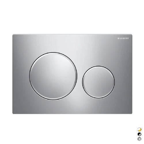 Plaque de recouvrement 2 boutons Sigma 20 Geberit - Chrome satiné