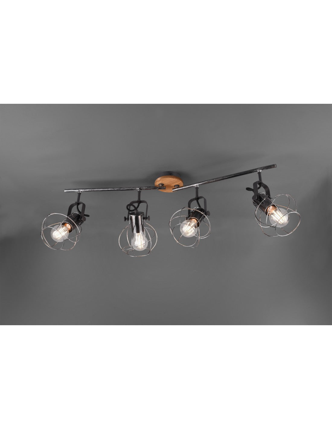 Lampe 4 Spots Orientables Madras Industriel Trio Lighting