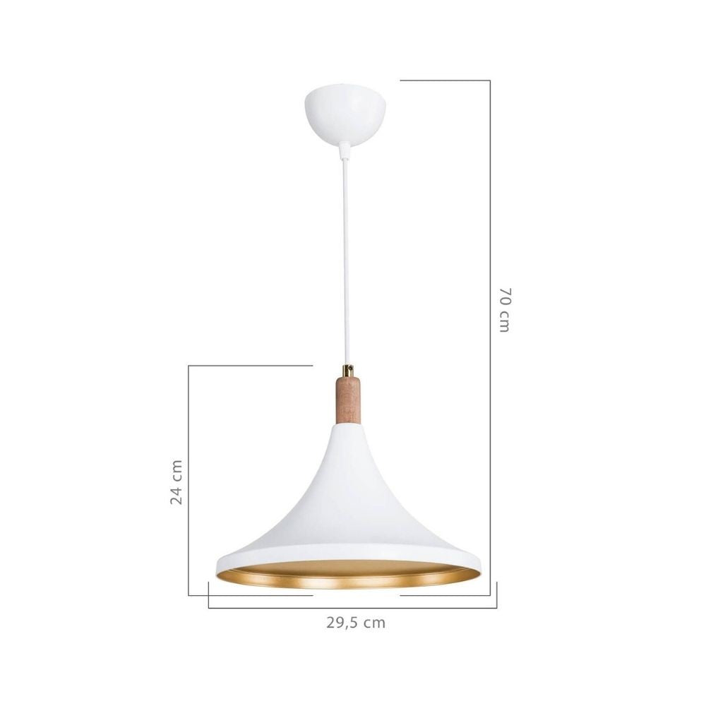 Lampada a sospensione Kano bianco oro ASZ1563 EFFEZ