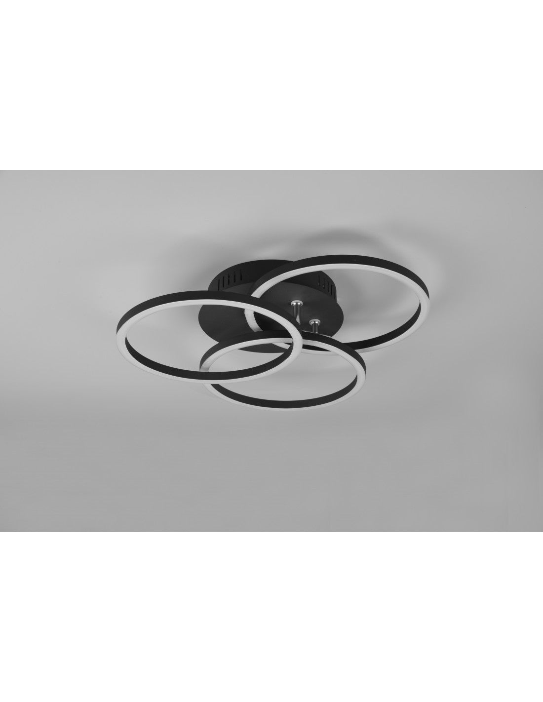 Plafonnier 3 Cercles Ajustables LED Dimmer Circle Noir Trio Lighting