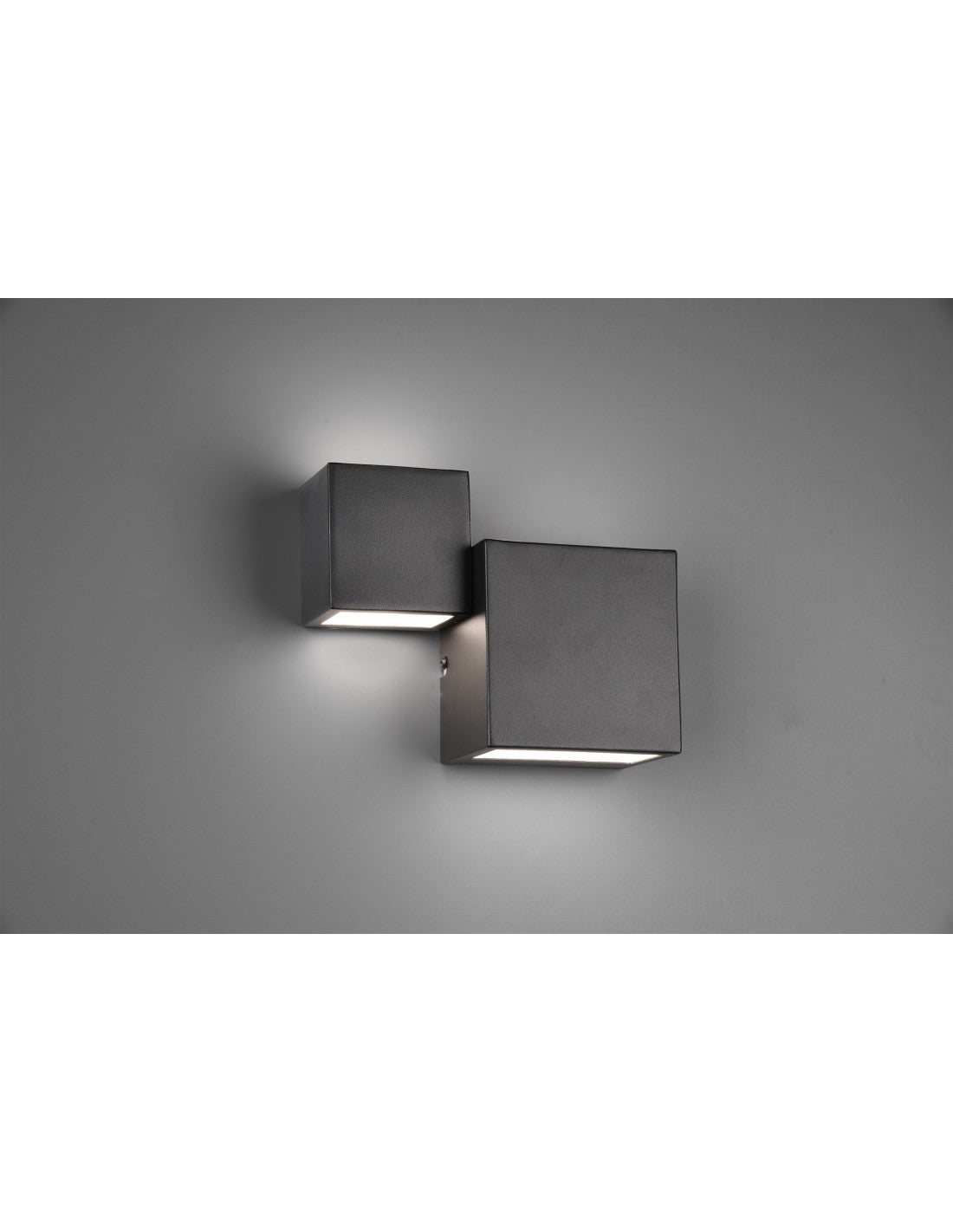 Applique Moderne Miguel Noir Double Émission LED Trio Lighting