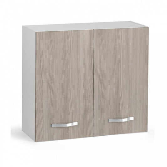 Meuble mural égouttoir modulable pour cuisine en orme 80x32xH 72 cm avec 2 portes