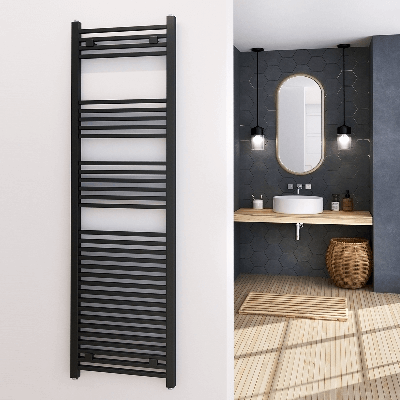 Radiateur design anthracite à tubes carrés - H 1000 x Int. 470 (mm)