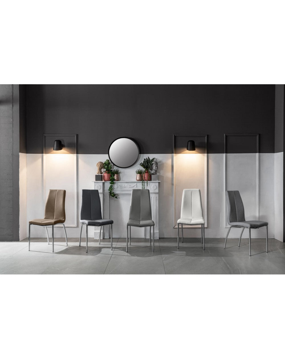 4x Chaise en simili cuir - Viva