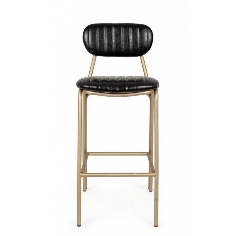 Tabouret de bar vintage Addy noir 41x51x100h cm