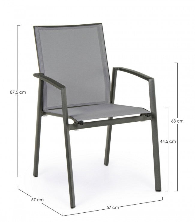 Salon de jardin en aluminium anthracite Cruise