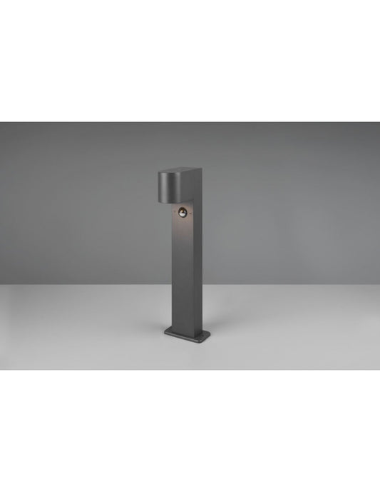 Borne Basse de Jardin 1xGU10 Roya Anthracite IP44 Détecteur de Mouvement Trio Éclairage