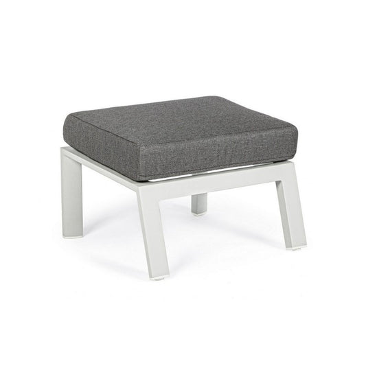 Pouf en aluminium avec coussin lunaire Kledi