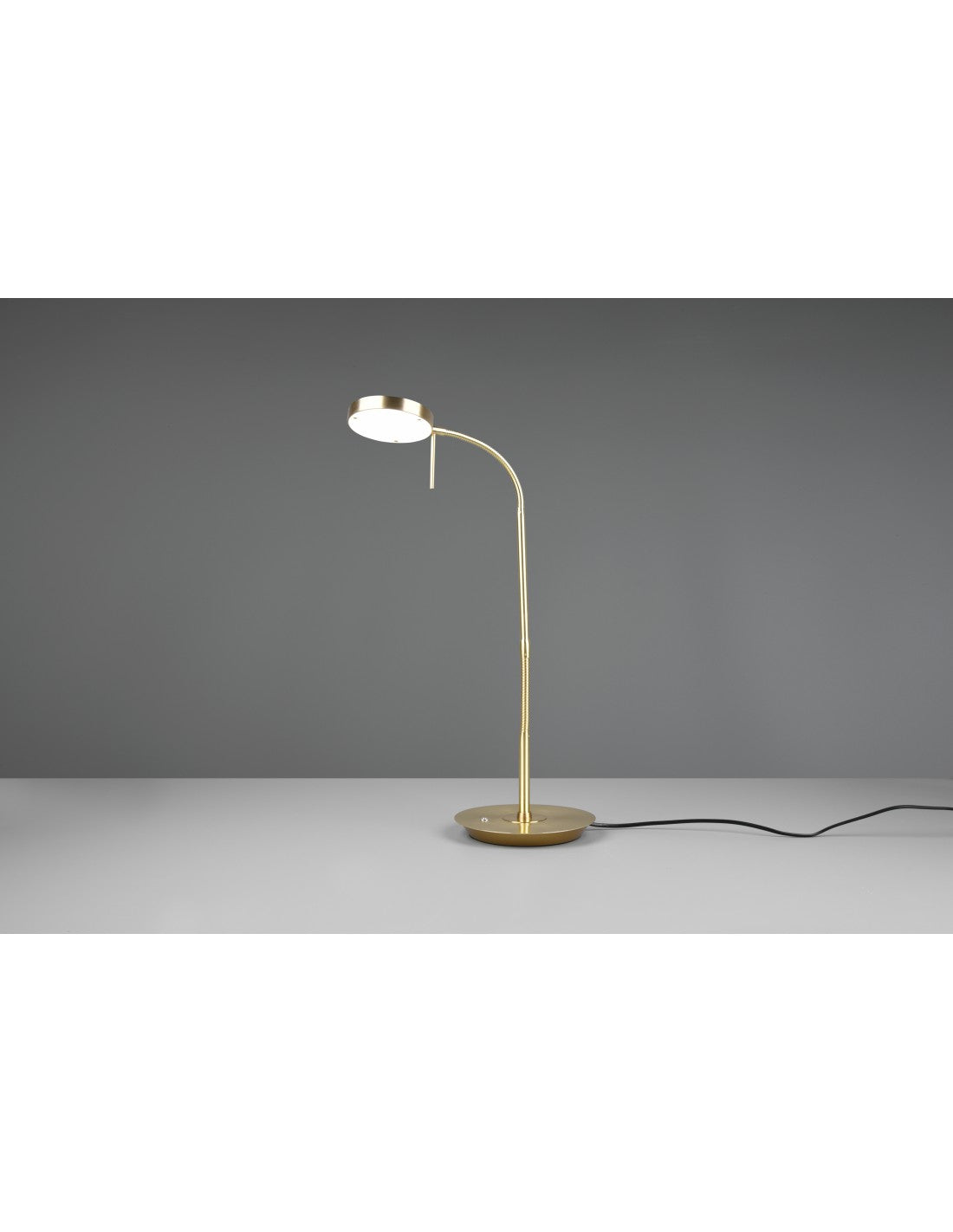 Lampe de bureau flexible Monza LED variateur tactile laiton Trio Lighting