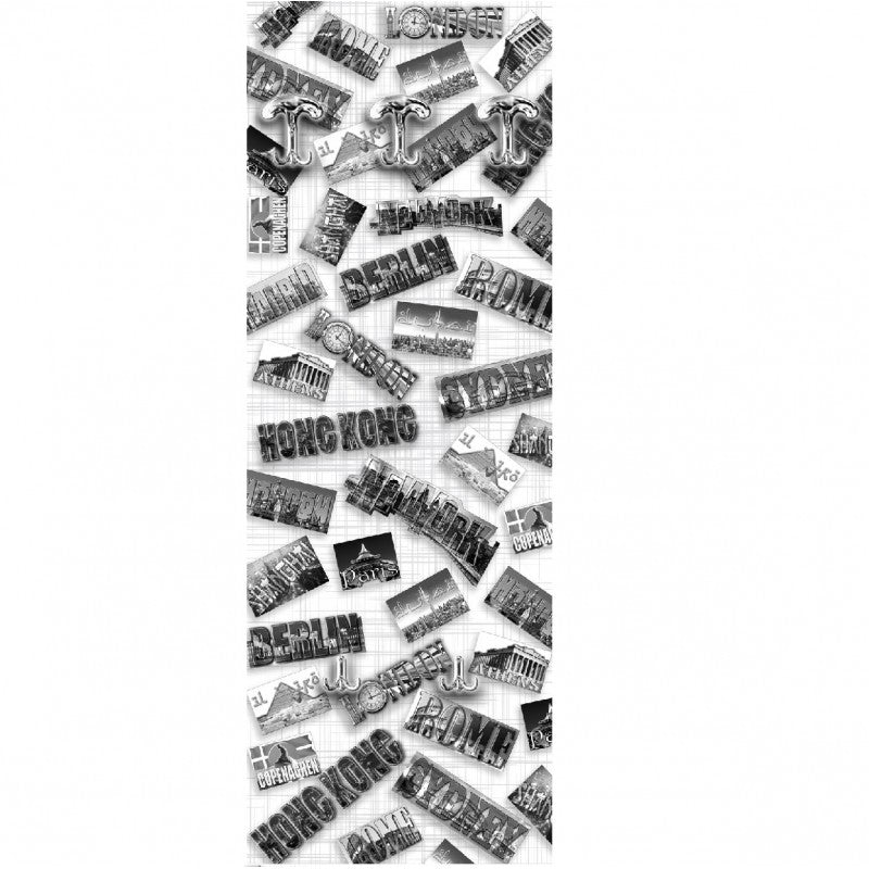 Cintre mural Voyager Noir 46x125 cm