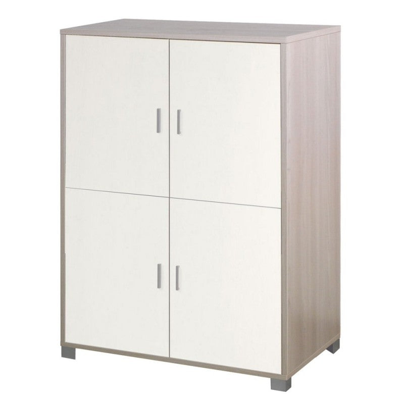 Armoire à quatre portes avec étagères pour bureau Olmo Bianco 107x41x h162 cm