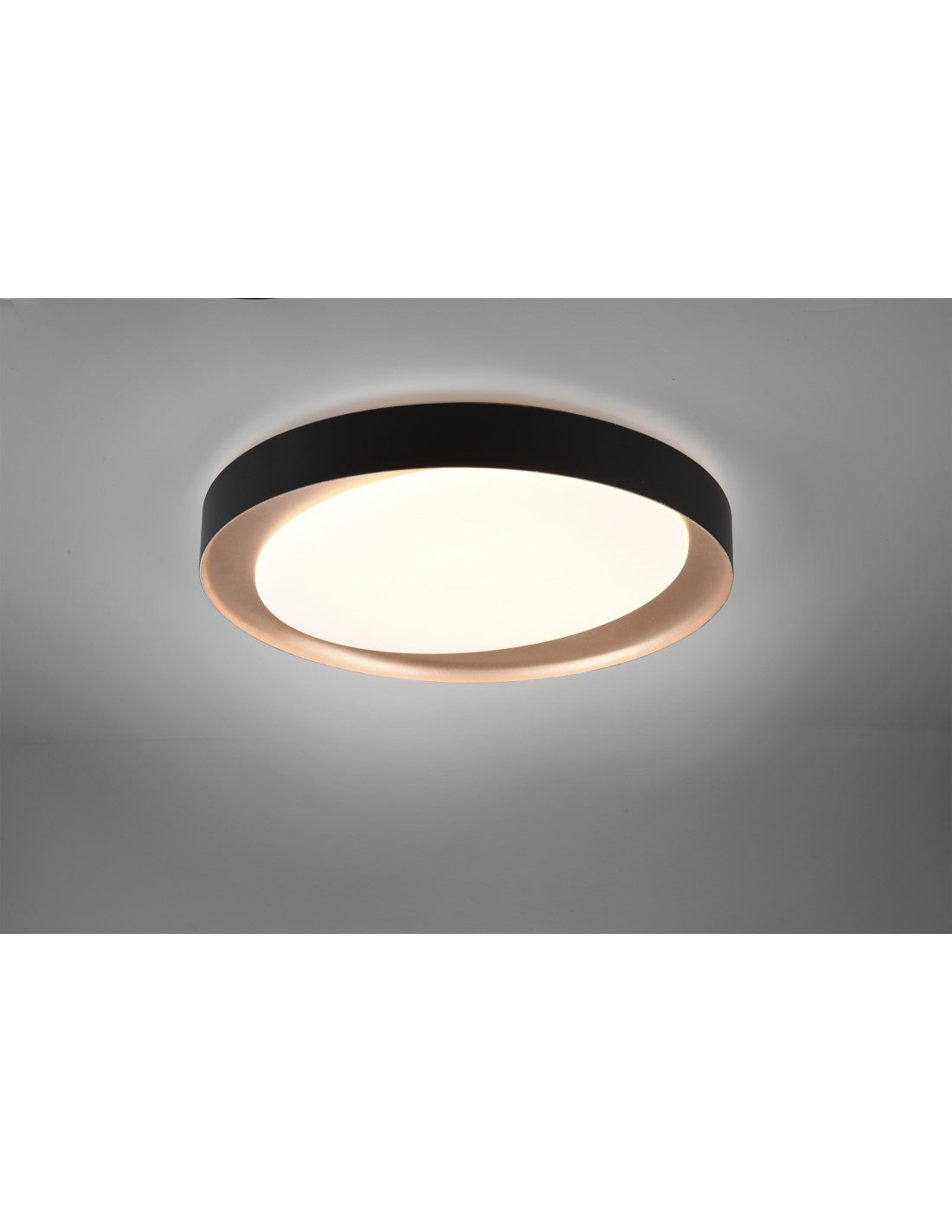 Plafonnier Zeta LED Dimmable Ø48 cm Noir Et Doré Trio Lighting