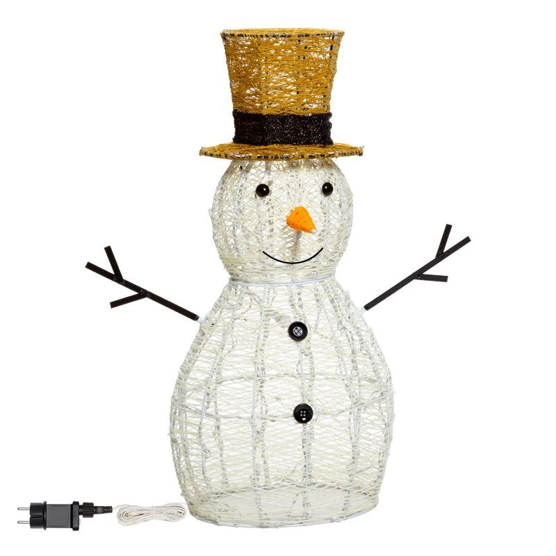 Bonhomme de neige LED 3D H70cm Série 160 LED