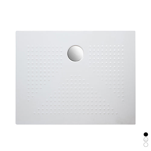 Receveur de douche rectangulaire en céramique noir mat 70x100 cm