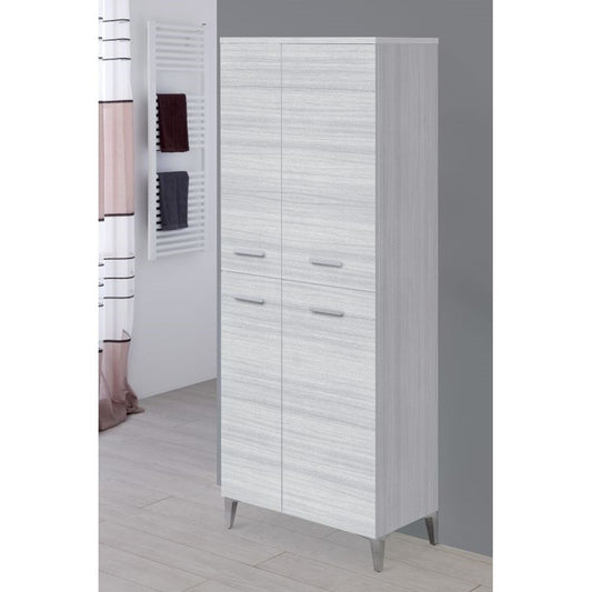 Armoire à chaussures grise à quatre portes 60x34x h148,5 cm